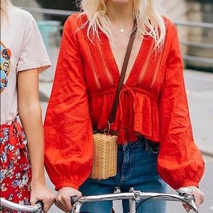 Free People Oberoi Adjustable Peplum Top